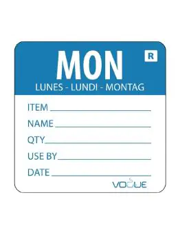 Daglabels - Afneembaar - Maandag - 500 stuks - H 4.9 x 6 CM - Papier - Vogue - L066