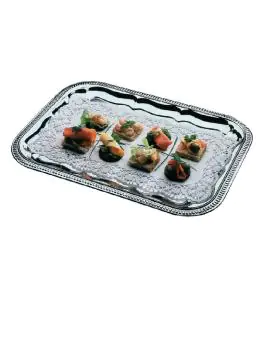 Serveerschaal - H 1.5 x 41 x 31 CM - Chroom - APS - T751