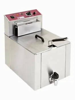 Friteuse - 12 Liter - Elektrisch - Aftapkraan - Tafelmodel - Diamond - F12TR/SP