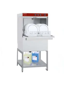 Vaatwasmachine - Mand 50 x 50 CM - 400-230V - Doorlopende ontharder - Full Hygiene - Open onderstel - Diamond - DFE8/6-AC_BD/F-S