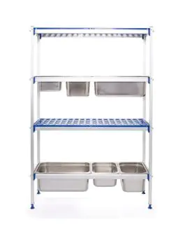 Aluminium Opbergrek - 1/1 GN - 112 X 35.5 CM - Hendi - 812266