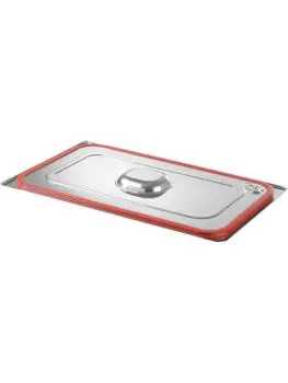 Gastronormdeksel met siliconenrand - RVS 1810 - 16.2 X 26.5 CM - Hendi - 802649