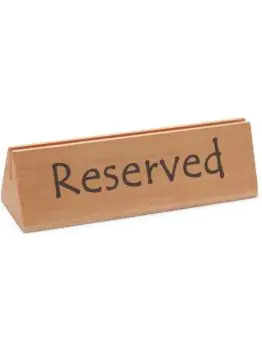 Tafelstandaard reserved - Hout - 152x44x44 mm - Hendi - 664308