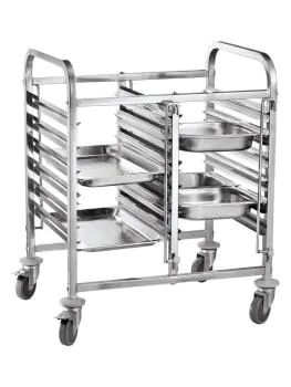 Regaalwagen - Dubbel - 12 x 1/1 GN - H 94 x 55 x 74 CM - Hendi - 810569