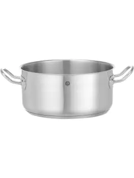 Kookpan - Laag - Zonder Deksel - 4.9 Liter - H 11.9 x Ø 24 CM - Hendi - 837665