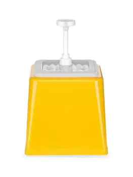 Sausdispenser - Met Pomp - 2.5 Liter - Geel - H 32.7 x 21 x 22.4 CM - Hendi - 203538