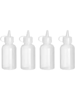 Saus Dispenser - Mini - 4 Stuks - 0.05 Liter - Transparant - H 9.5 x Ø 3.5 CM - Hendi - 557990