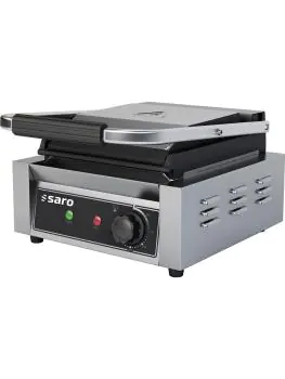 Contactgrill - RVS - 230V - H 19 x B 32 x D 41 CM - Saro - 443-1000