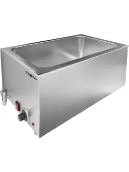 Bain Marie - 1/1 GN - Aftapkraan - RVS - 220-240V - H 24.3 x B 33.8 x D 60 CM - Saro - 175-1700