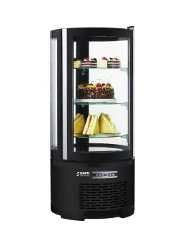 Taartvitrine - Digitale Temperatuurregeling - Kunststof - 71 Liter - 230V - H 103 x B 48 x D 48 CM - Saro - 330-1126