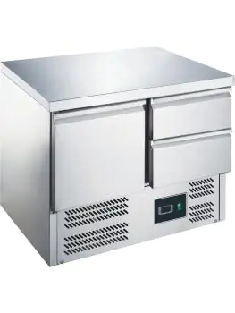 Koelwerkbank - Digitale Temperatuurregeling - RVS - 188 Liter - 230V - H 87.6 x B 90.3 x D 70 CM - Saro - 465-1015