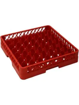 Vaatwasserkorf - 49 Glazen - Rood - Polypropyleen - H 10 x B 50 x D 50 CM - Saro - 508-1027