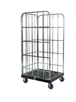 Trolley - Zwart - RVS - H 167.8 x B 68.2 x D 81.5 CM - Saro - 174-3100