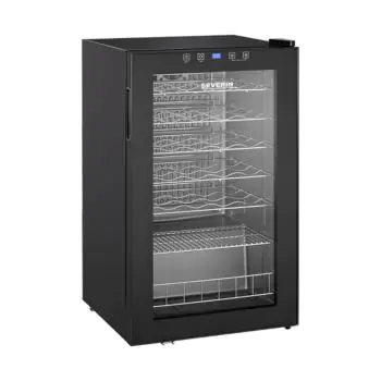 Wijnklimaatkast - 1 Zone - 33 Flessen - Glazen Deur - 1-Deurs - 95 L - Zwart - Severin