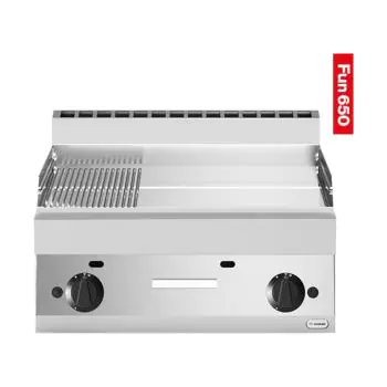 Bakplaat - Gas - Glad / Ribbel - B 70 CM - Fun 650 Line - Modular