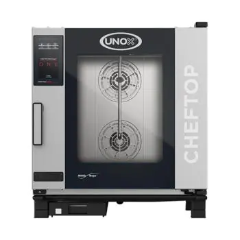 Cheftop Mindone - H 84.3 x 75 x 78.3 CM - 81.1 KG - 380 - 415 - Zonder - Stekker V - 11700 W - RVS - +30°C / +260°C - Unox - 596242