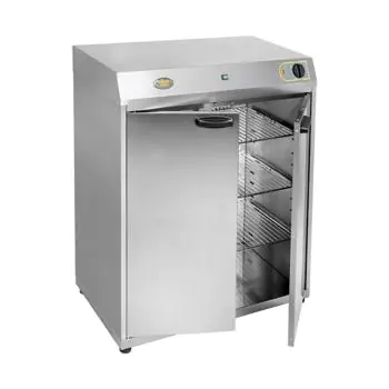Warmhoudkast - H 92.5 x 80 x 46 CM - 45 KG - 220 - 240 V - 3000 W - RVS - +0°C / +130°C - Roller Grill - 304085