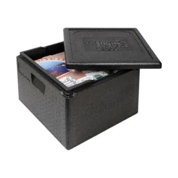Thermobox Pizza - H 39 x 41 x 41 CM - 0.85 KG - Polypropyleen - Zwart - 40 Liter - Thermo Future Box - 235042