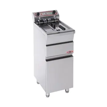 Friteuse - H 90 x 31 x 58 CM - 21 KG - 380 - 415 - Zonder - Stekker V - 7000 W - RVS - 12 Liter - Elektrisch - Stilfer - 527312
