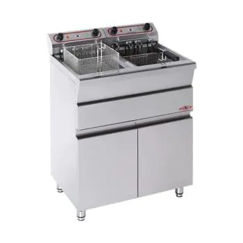 Friteuse - H 90 x 62 x 58 CM - 35 KG - 380 - 415 - Zonder - Stekker V - 7000 W - RVS - 12 Liter - Elektrisch - Stilfer - 527412