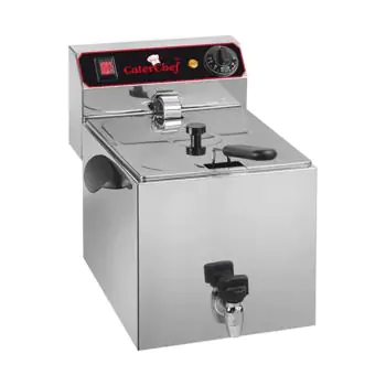 Friteuse - H 35 x 33.5 x 51.5 CM - 6.9 KG - 220 - 240 V - 3250 W - RVS - 9 Liter - Elektrisch - Caterchef - 6570PVE