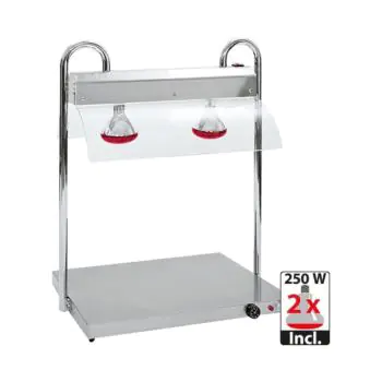 Warmhoudplaat M/Brug - H 83.1 x 70.6 x 55.3 CM - 24 KG - 220 - 240 V - 1250 W - RVS - +30°C / +90°C - 710200