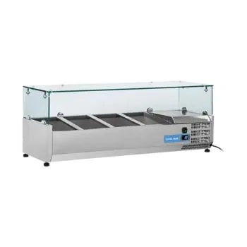 Koelvitrine - H 44 x 120 x 39.5 CM - 41 KG - 220 - 240 V - 160 W - Statische - R600A - RVS - 43 Liter - +2°C / +8°C - Cool Head - 712021