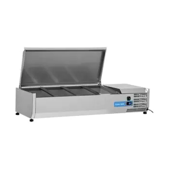 Koelvitrine - H 28.1 x 120 x 39.5 CM - 24 KG - 220 - 240 V - 160 W - Statische - R600A - RVS - 43 Liter - +2°C / +8°C - Cool Head - 712025