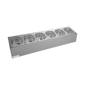 Garneerunit - H 20 x 102 x 21 CM - 5 KG - RVS - MaxPro - 921090