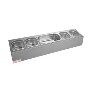 Garneerunit - H 20 x 102 x 21 CM - 5 KG - RVS - MaxPro - 921091
