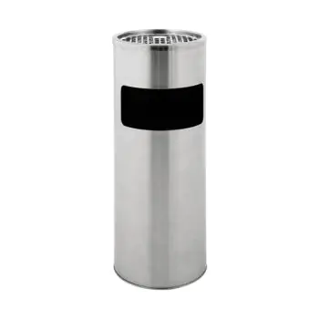 Afval Container - H 61 CM - 3.055 KG - Ø25 CM - RVS - 12.5 Liter - 541025
