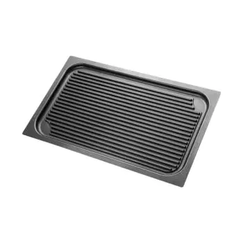 Grillplaat - 1/1 GN - H 2 x 53 x 32.5 CM - Gegoten Aluminium - Risoli - 729011