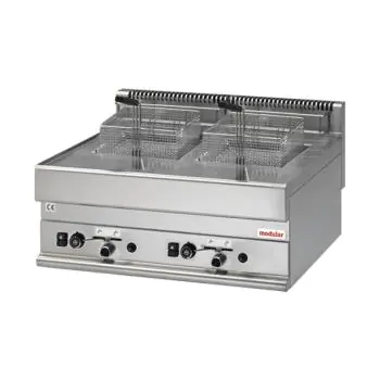 Friteuse - H 28 x 70 x 65 CM - 38 KG - Aardgas - 12.6 CM - RVS - 8 Liter - Gas - Modular - 316045