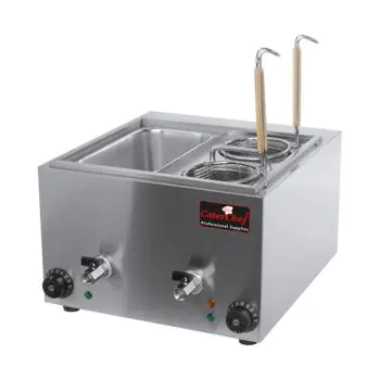 Pasta-Kookapparaat - H 31 x 42.2 x 51 CM - 9.4 KG - 220 - 240 V - 3000 W - RVS - 8.8 Liter - +30°C / +100°C - Caterchef - 688240