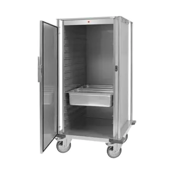 Warmhoudwagen - 2/1 GN - H 157.2 x 77.2 x 87.5 CM - 220-240 V - 1700 W - RVS - +30°C / +90°C - Caterchef - 710120