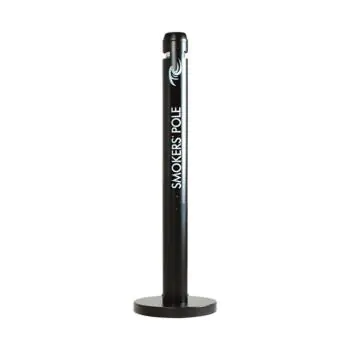 Rokerszuil - H 107.9 CM - 9.35 KG - Ø32.4 CM - Aluminium - Zwart - Rubbermaid - RM3802