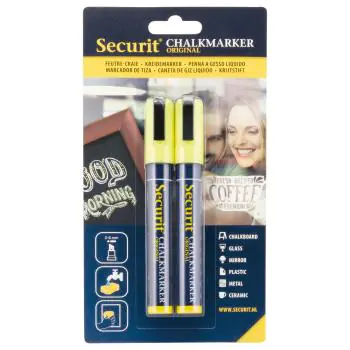 Krijtstift Blister - 2 Stuks - Geel - 2-6 MM - Securit
