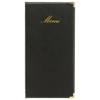 Menukaart Classic - A45 - Zwart - Kunstleder - Securit