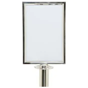 Bord - Afzetpaal - Zilver - RVS - Securit