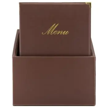 Menubox Classic - 20 Stuks - A4 - Bruin - Kunstleder - Securit