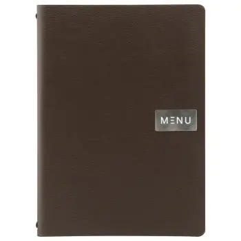 Menukaart Raw - A4 - Bruin - Leer - Securit