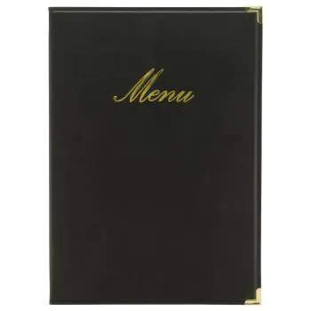 Menukaart Classic - A4 - Zwart - Polyurethaan - Securit