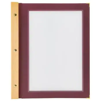 Menukaart - A4 - Wijnrood - Hout/Polypropyleen - Securit
