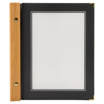 Menukaart - A5 - Zwart - Hout/Polypropyleen - Securit