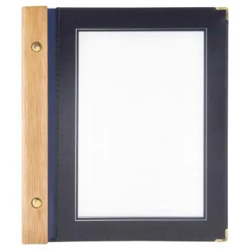 Menukaart - A5 - Donkerblauw - Hout/Polypropyleen - Securit