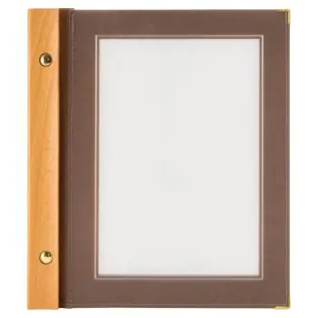 Menukaart - A5 - Bruin - Hout/Polypropyleen - Securit