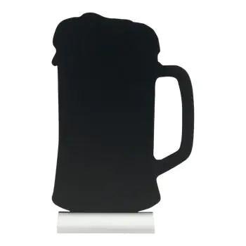 Tafelkrijtbord Silhouette - Bier - Aluminium Voet - Zwart - Securit