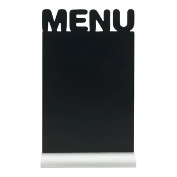 Tafelkrijtbord Silhouette - Menu - Aluminium Voet - Zwart - Securit