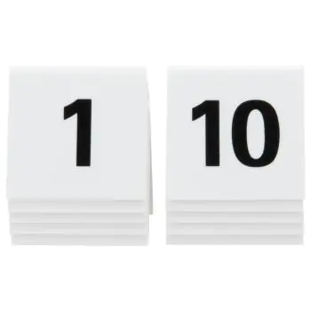 Tafelnummer - 1-10 - Wit - Securit