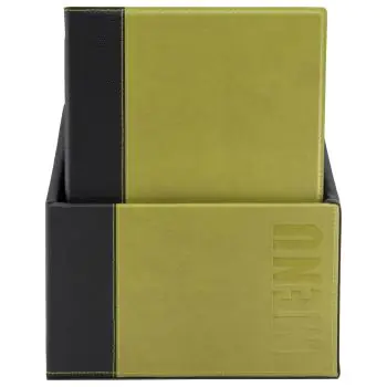 Menubox Trendy - 20 Stuks - A4 - Groen - Polyurethaan/Kunstleder - Securit